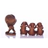 Image 2 : Two Chinese Wood Button Carving Of Monkeys. Speak