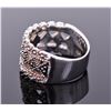 Image 4 : Vintage Marcasite Sterling Silver Ring With Rose C