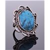 Image 1 : Native American Blue Turquoise Sterling Silver Rin