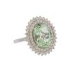 Image 1 : 4.98 ctw Aquamarine and Diamond Ring - 14KT White Gold