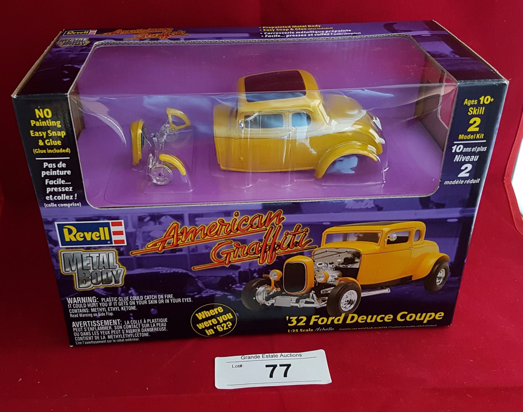 AMERICAN GRAFFITI '32 FORD DEUCE COUPE METAL BODY MODEL KIT