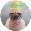 Image 1 : *** FEATURE ITEM *** RING - LADIES CLUSTER DIAMOND RING - 23 DIAMONDS IN 10K YELLOW GOLD SETTING - T