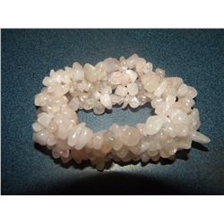 BRACELET - NATURAL ROSE QUARTZ - RETAIL ESTIMATE $265