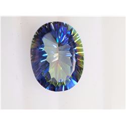 GEMSTONE - 10CT OVAL FACETED MYSTIC TOPAZ - RETAI ESTIMATE $350