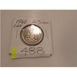 COIN - CANADIAN - HALF DOLLAR - 1968