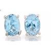 Image 1 : EARRINGS - 1.14 CTW BABY SWISS BLUE TOPAZ IN 925 STERLING SILVER SETTING - RETAIL ESTIMATE $300