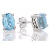 Image 2 : EARRINGS - 1.14 CTW BABY SWISS BLUE TOPAZ IN 925 STERLING SILVER SETTING - RETAIL ESTIMATE $300