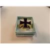 Image 2 : RING - MAN'S SOLID BRONZE & ENAMEL IRON CROSS RING - SIGNED BY ARTIST