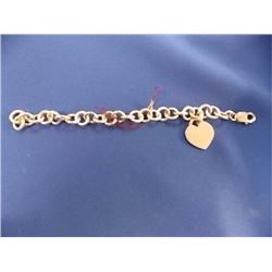 BRACELET - .925 CHARM BRACELET WITH LOBSTER CLAST - INCLUDES .925 SILVER HEART CHARM - RETAIL ESTIMA