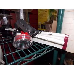 CLOTHES HANGER & BATTERY OPERATED HEAD LAMP