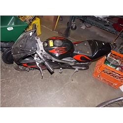 ****STOA**POCKET CROCK ROCKET BIKE -GAS -RED/BLACK RUNNING - seems to be working