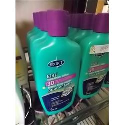 LOT OF KID'S SUNSCREEN - 30SPF - 4 TTL - GREEN BOTTLE