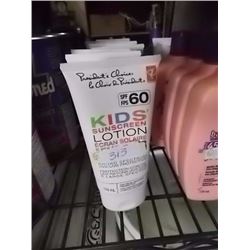 LOT OF KID'S SUNSCREEN - 60SPF - 4 TTL - WHITE TUBE