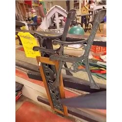 METAL PARTS FOR CHILD'S BENCH - 2 ENDS & BACK JUST ADD WOOD