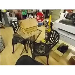 WROUGHT IRON  PATIO BISTRO SET - 3 PC