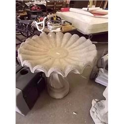 CONCRETE - 2 PC BIRD BATH - 26" W X 29" TALL