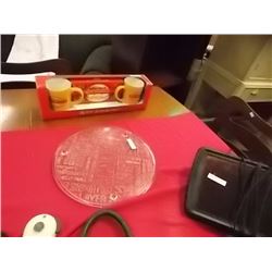 GLASS CAKE PLATE & COFFEE GIFT SET