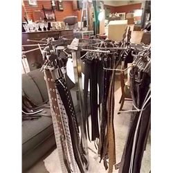 COMMERCIAL CHROME BELT DISPLAY STAND