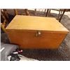 Image 1 : WOOD STORAGE CHEST WITH HINGED LID