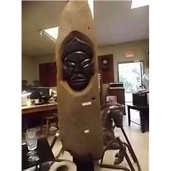 HAND CRAFTED CARVED WOOD PLAQUE BY D.E.B. - 3' LONG