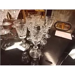 PIN WHEEL CRYSTAL LIQUIOR GLASSES - 6 TTL