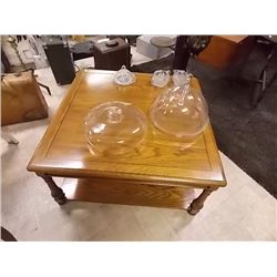 WOOD COFFEE TABLE - 34" SQUARE