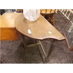 WOOD HALF MOON TABLE