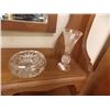 Image 1 : PIN WHEEL CRYSTAL VASE & ASHTRAY