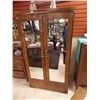 Image 1 : VINTAGE MAPLE WARDROBE WITH MIRRORED FRONT