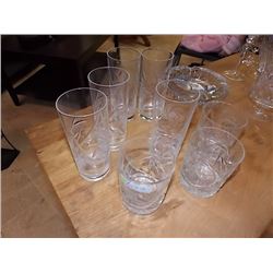 PIN WHEEL CRYSTAL GLASSES - 8 TTL
