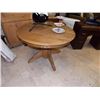 Image 1 : ROUND OAK TABLE  - 42" DIAMETER