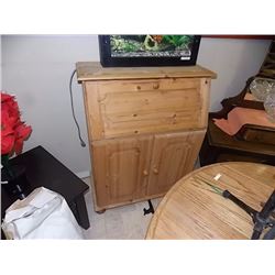 OLD COUNTRY PINE PANTRY - DROP FRONT - 3 DRAWER