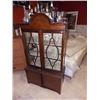 Image 1 : VINTAGE CHINA CABINET - 80" TALL - GLASS 2 CRACKS