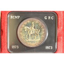 1973 CANADA RCMP SILVER DOLLAR PROOF TONED