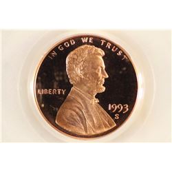 1993-S LINCOLN CENT PCGS PR69 DCAM