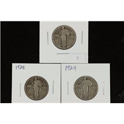 1927,28 & 29 STANDING LIBERTY QUARTERS