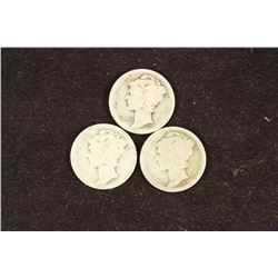 1918-P/D/S MERCURY DIMES