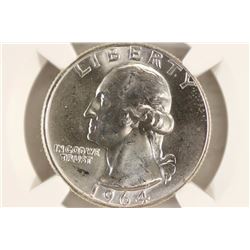 1964-D WASHINGTON SILVER QUARTER NGC MS64