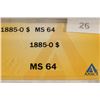 Image 3 : 1885-O MORGAN SILVER DOLLAR ANACS MS64
