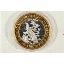 CASINO $10 SILVER TOKEN (UNC) 1996 TREASURE ISLAND