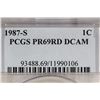 Image 3 : 1987-S LINCOLN CENT PCGS PR69RD DCAM