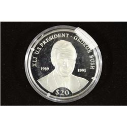 2000 REPUBLIC OF LIBERIA $20 SILVER PROOF