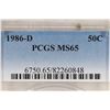 Image 3 : 1986-D KENNEDY HALF DOLLAR PCGS MS65