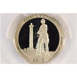 2013-S PERRY'S MEMORIAL QUARTER PCGS PR70 DCAM