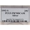 Image 3 : 1992-S WASHINGTON SILVER QUARTER PCGS PR70 DCAM