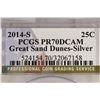 Image 3 : SILVER 2014-S GREAT SAND DUNES QUARTER PCGS PR70