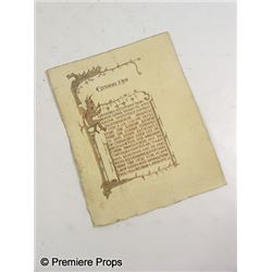 Season of the Witch Book of Solomon Page Movie Props