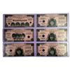 Beatles Money set of 6 Original Currency Bills 1964