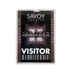 Now You See Me Visitor Pass Movie Props