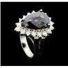 Image 4 : 14KT White Gold 8.54ctw Diamond Ring